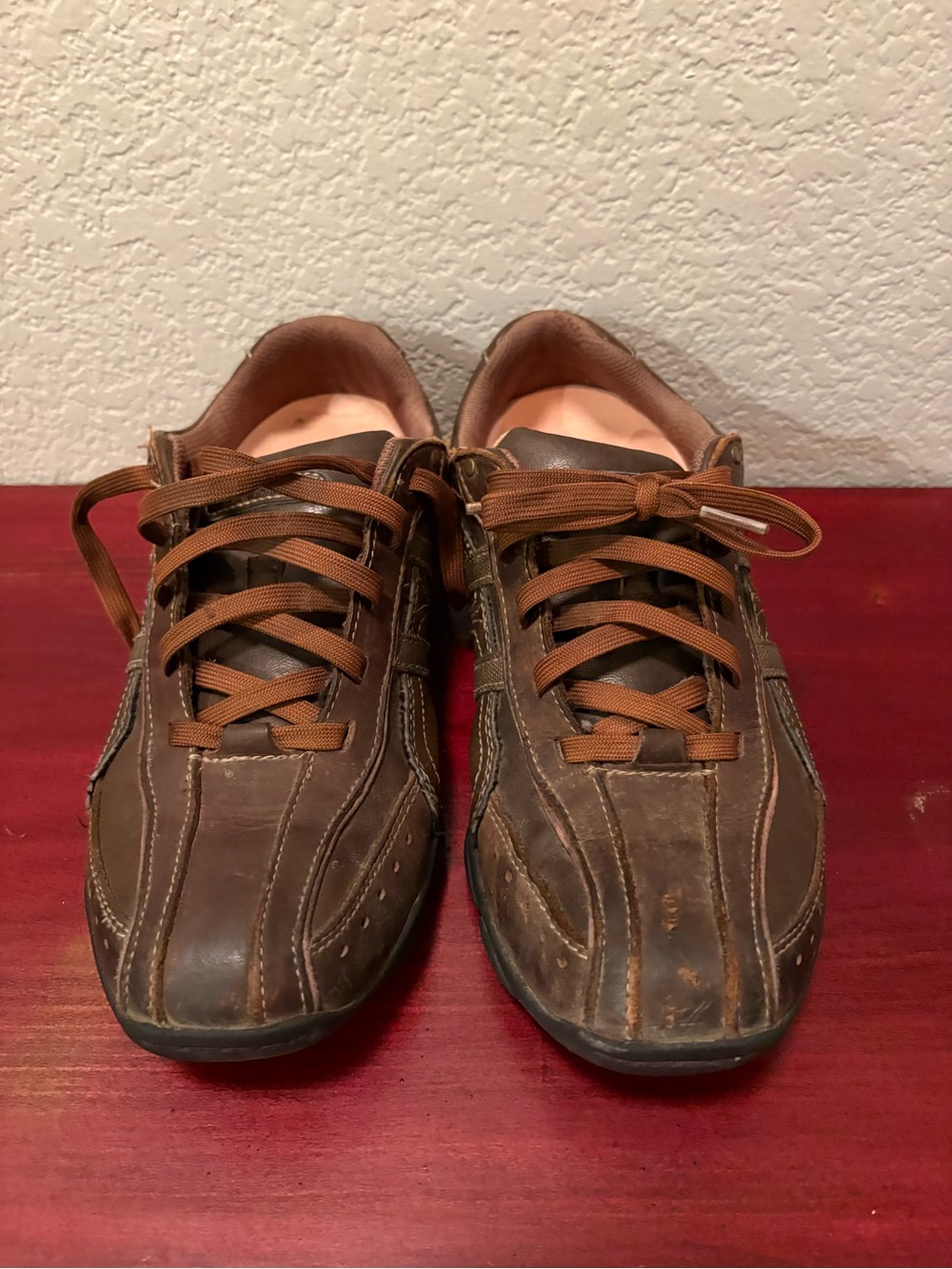 Men's Brown Leather Casual Sneakers